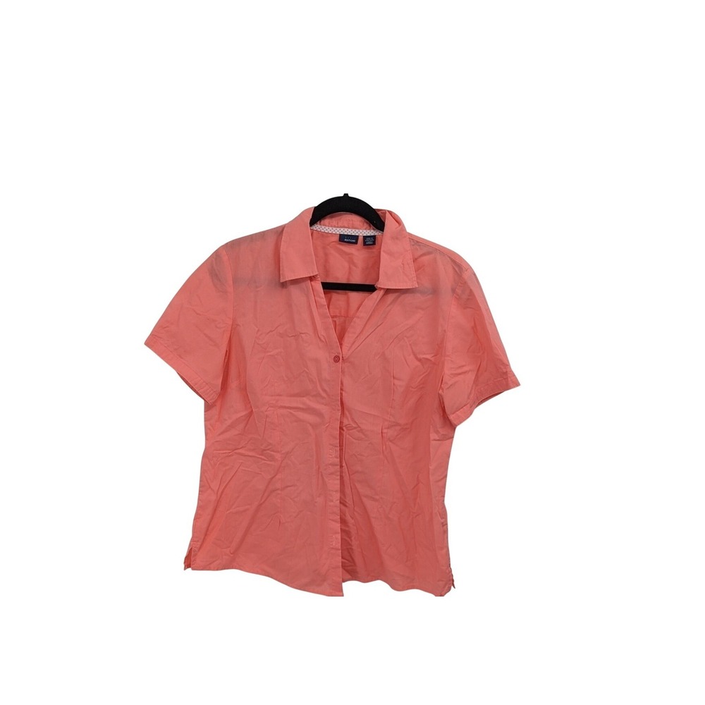 Basic Edition women's‎ button up top Orange size  large